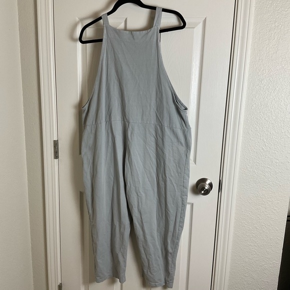 Ladies Italian Lagenlook 2 Pocket Front Tie Comfy Cotton Jumpsuit - Picture 8 of 10